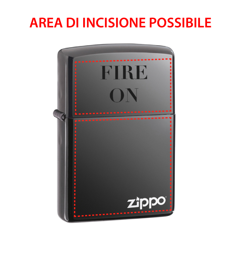 ACCENDINO ZIPPO ORIGINALE BLACK ICE CON LOGO art. 150ZL
