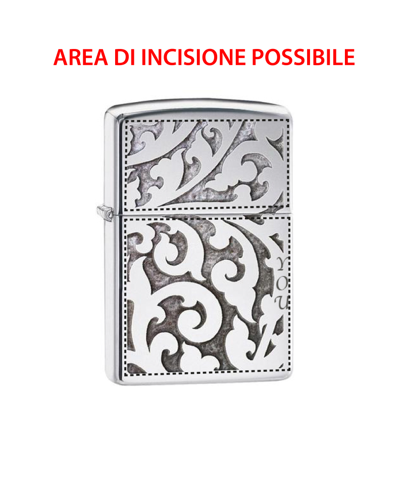 ACCENDINO ZIPPO ORIGINALE FLORAL art. 28530