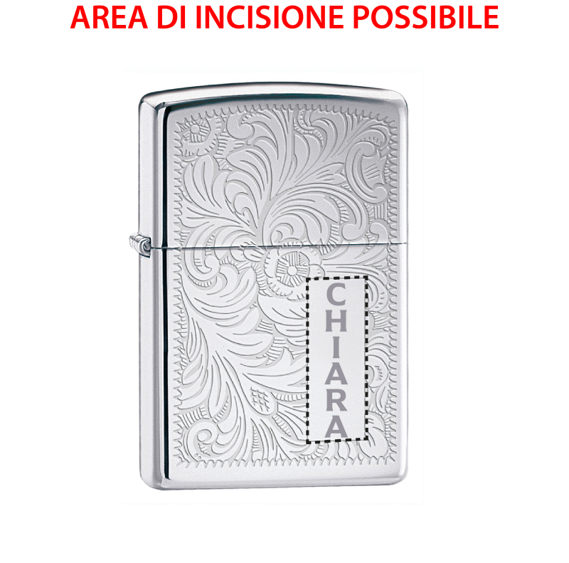 ACCENDINO ZIPPO ORIGINALE VENETIAN CROMO art. 352